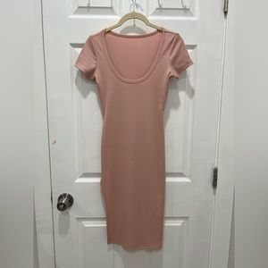 Pink fitted dress , soft feel